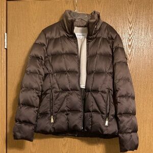 Brown Calvin Klein winter coat